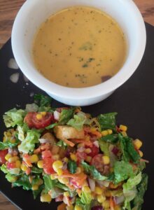 Thai Broccoli Soup with Salad
